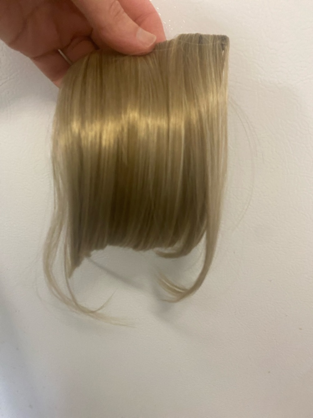 Blonde Clip-In Hair Fringe Bangs - Natural Light Blonde. Never worn.